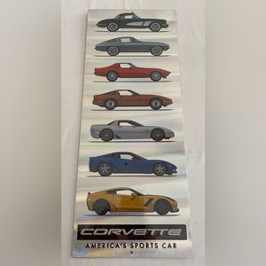 Corvette 21”X8.25” Licensed GM Metal Sign